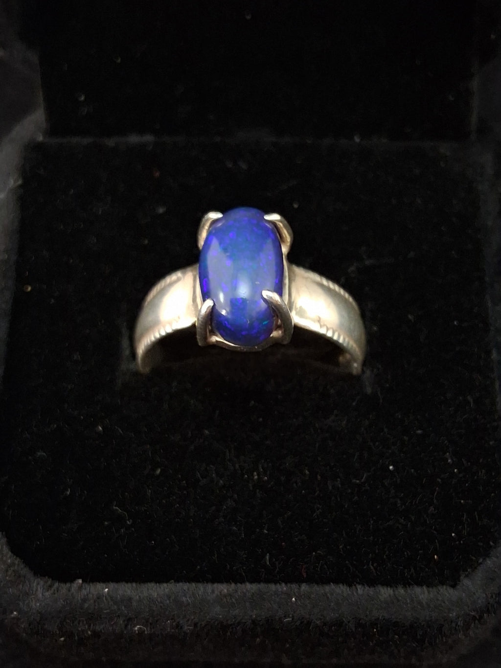 Genuine Ethiopian opal ring