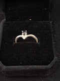 Natural black diamond ring