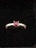 Wine red Idaho garnet ring