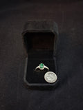 Original design genuine Emerald cabochon cut ring